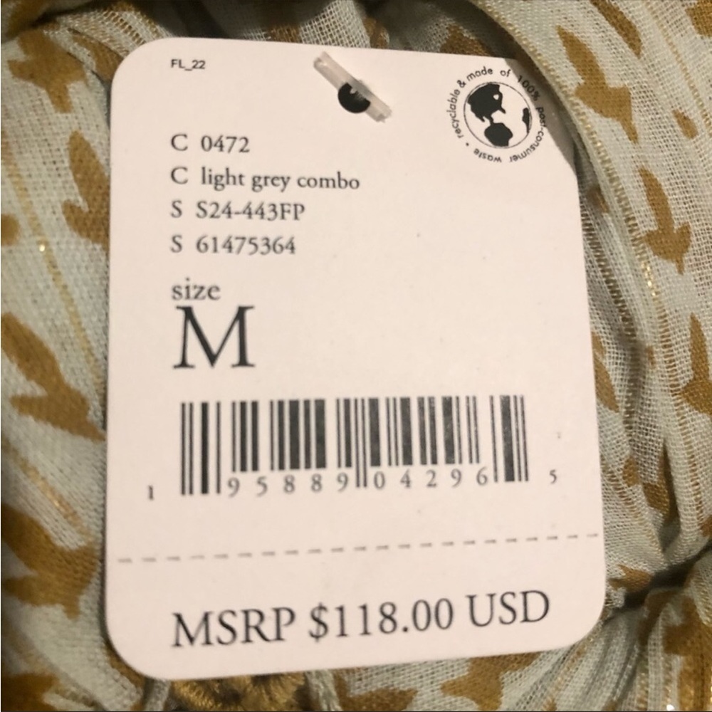 Free People Midnight Dance Print Maxi Dress In Gray Combo. NWT! Sz M - Picture 12 of 14